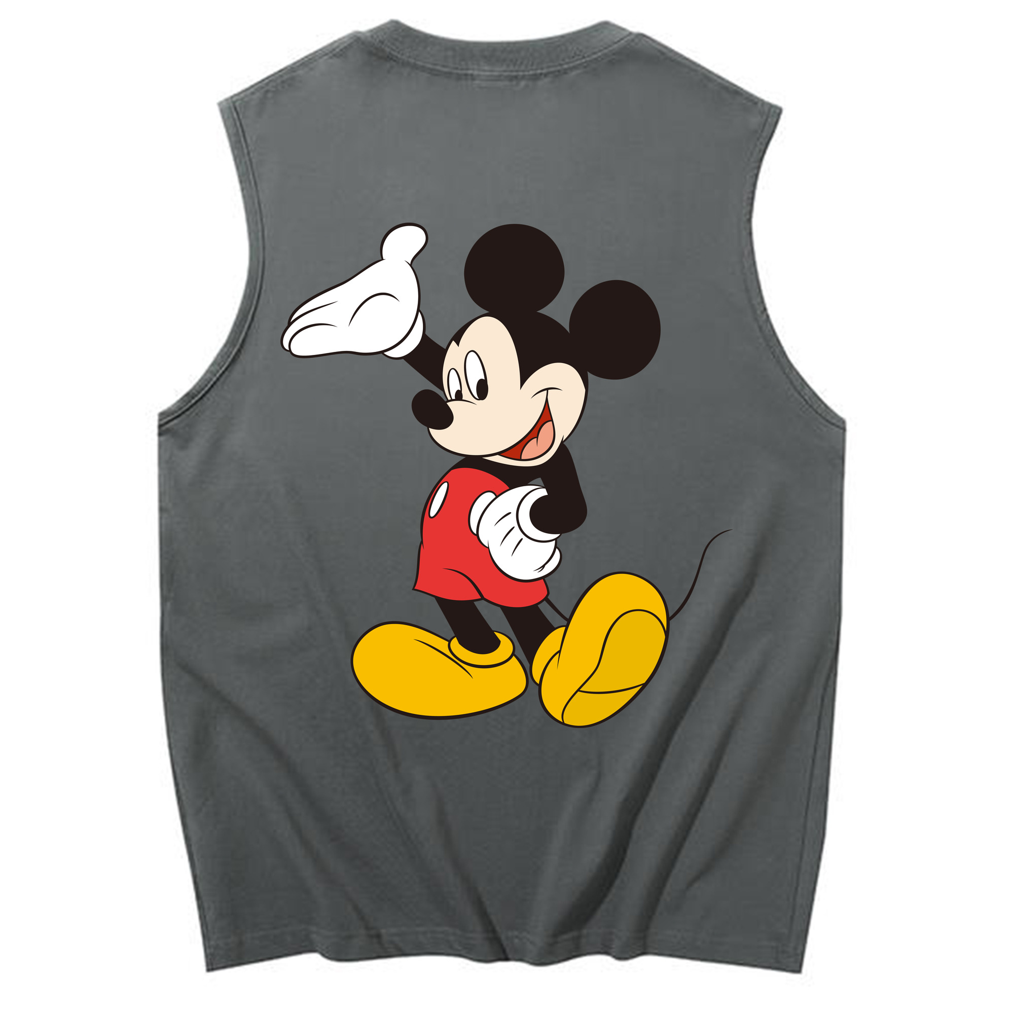 ミッキーマウス Mickey Mouse コットン100％タンクトップ（背面プリント）